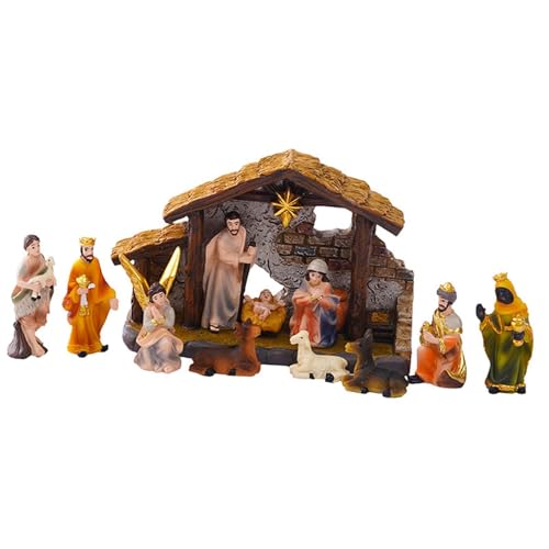 Jojomis Weihnachtskrippen Figuren Set Jesus Geburtsszene Harz handbemalt Tischdekoration für Zuhause Kirche Regal Jojomis Weihnachtskrippen Figuren Set Jesus Geburtsszene Harz handbemalt Tischdekoration für Zuhause Kirche Regal von Jojomis
