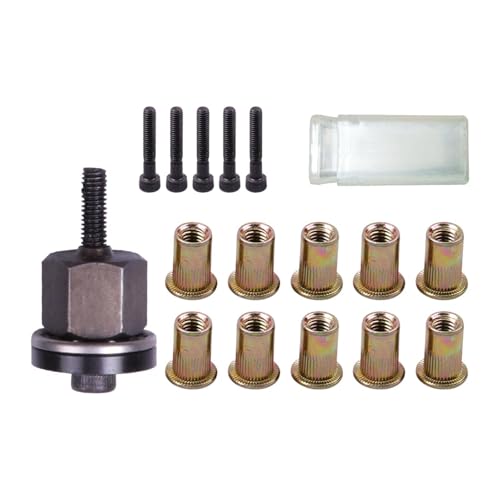 Stahl Hand Nietpistole Nutsert Werkzeug Kit M3 M5 M6 M8 M10 M12 SAE 1/4-20 8-32 6-32 5/16-18 3/8-16 Ersatz Nietdorn für Nietmutternzange- M4 set von Jojomis