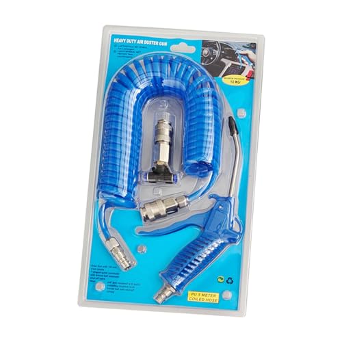 Strapazierfähiges Luft-Staubwedel-Set für LKW-Luftkompressor mit 5 m langem PU-Schlauch, 5 x 8 mm Luftsitz für Fahrzeugreinigung von Jojomis