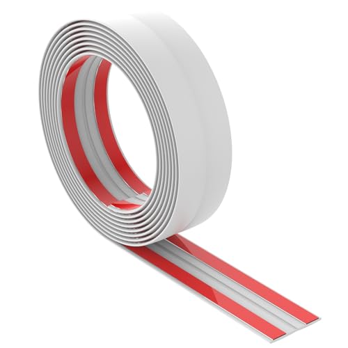 Zierleisten Selbstklebend 40mm Eckleiste Selbstklebend Decke Flexible Zierleiste Selbstklebend Deckenleisten Weichsockelleiste Selbstklebend für Abschlussleiste Küchenarbeitsplatte (Weiß) von Jokapy