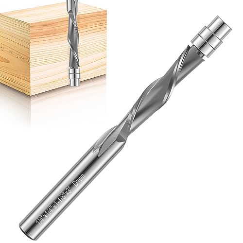 Downcut Spiral Flush Trim Router Bit Sturdy Carbid Flush Cut Router Bit mit 1/4-Zoll xiangbaoshang(silbrig) von Jokapy