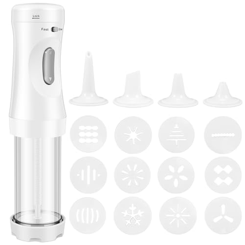 Electric Cookie Press DIY Cookies Maker Set mit 12 Keksscheiben und 4 Eisdüsen Elektrische Kekse -Dekorationskit abträglicher Kekshersteller -Maschine Elektrisches Keks -Dekorationswerkzeug für Kekse Electric Cookie Press DIY Cookies Maker Set mit 12 Keksscheiben und 4 Eisdüsen Elektrische Kekse -Dekorationskit abträglicher Kekshersteller -Maschine Elektrisches Keks -Dekorationswerkzeug für Kekse von Jokapy
