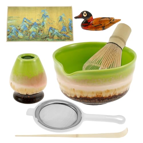 Jokapy Matcha Bowl -Set Glatte Safe Matcha Whisk Hold Tee Make Making Kit leicht zu reinigen Elegante japanische Tee -Set für Ihre Heimnutzung(7pcs) von Jokapy
