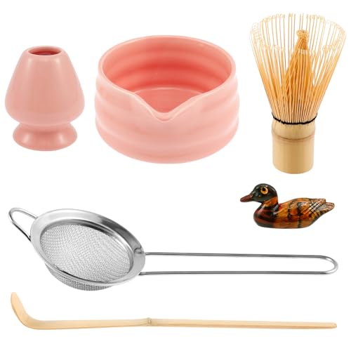 Matcha Set, 6-teiliges Matcha Besen Set mit Matcha Zubehör Schale Matcha Löffel Matcha Schneebesen Matcha Besenhalter Matcha Sieb, Matcha Whisk Traditionell Matcha Tea Set für Teeliebhaber von Jokapy