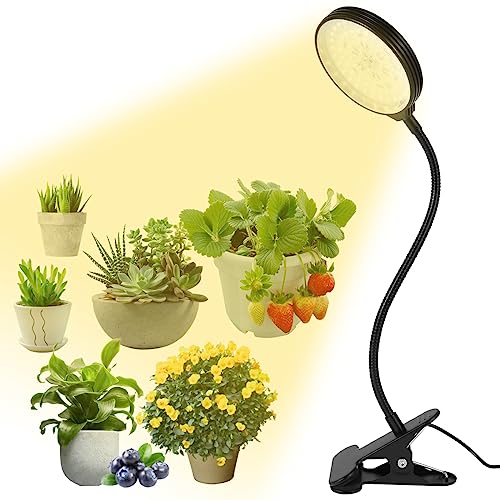 Pflanzenlampe LED Vollspektrum, Pflanzenlicht mit Ständer 78 Led Grow Lampe 360° Schwanenhals Flowerpot Lampe, Pflanzen Wachstumslampe Led mit Zeitschaltuhr 4/8/12 Std mit USB Adapter (Schwarz) von Jokapy