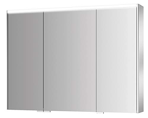Jokey - Sieper Spiegelschrank Dekor ALU III-HL LED 100cm weiß Aluminium von Jokey