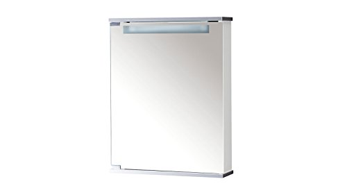 Jokey Spiegelschrank Cento mit LED Beleuchtung, Badezimmer Spiegelschrank 50 cm, inkl Steckdose, Lichtfarbe: neutralweiß von Jokey