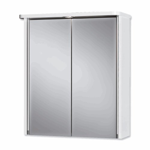 Jokey Spiegelschrank Tamrus 55 cm breit, Badezimmer Spiegelschrank mit LED Beleuchtung, inkl. Steckdose | Weiß von Jokey