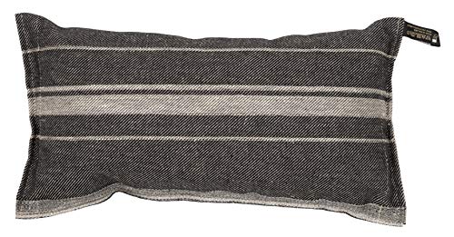 Jokipiin | 1 Saunakissen | Design: Linea | Maße: 40 x 22 cm, Leinen/Baumwolle | schadstofffrei Ökotex 100 | hergestellt in Finnland (schwarz/natur) von Jokipiin Pellava