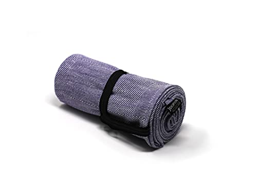 Jokipiin | Roll Handtuch für Sport Freizeit Wellness | Design: Graniitti | Maße: 80 x 145 cm, Leinen/Baumwolle | schadstofffrei Ökotex 100 | hergestellt in Finnland (Violett) von Jokipiin