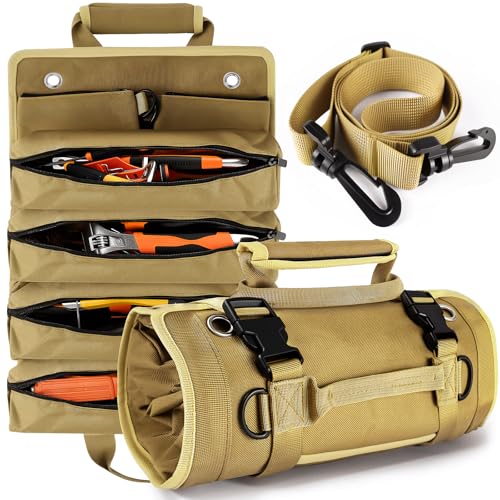 Aufrollbare Werkzeugtasche, tragbarer Oxford-Tuch-Organizer mit abnehmbaren Taschen, Werkzeug-Organizer-Tasche, Mehrzweck-Werkzeug-Roll-Organizer für Mechaniker, Elektriker und Heimwerker Aufrollbare Werkzeugtasche, tragbarer Oxford-Tuch-Organizer mit abnehmbaren Taschen, Werkzeug-Organizer-Tasche, Mehrzweck-Werkzeug-Roll-Organizer für Mechaniker, Elektriker und Heimwerker von Jokureao