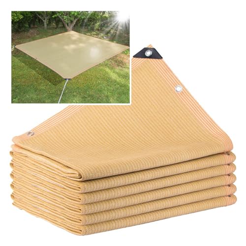 90% Schattennetz,Sonnenschutznetz Beschattungsnetz Beige,Gartengewächshaus Schattierungsnetz 2×4m 3×3m 3×4m 3×5m 4×4m 4×5m 4×6m,Markisen,Sonnensegel,Schattiernetz Mit Ösen,Beige-1.5x3m(4.9 * 9.8ft) von Jolan