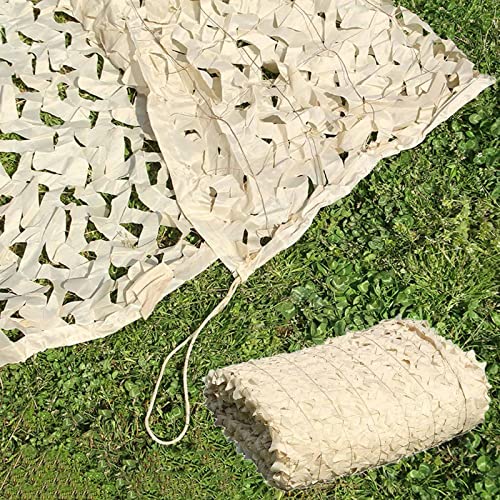 Beiges Tarnnetz 2×2m 2×3m 3×3m 3×4m 3×5m 3×6m 4×4m 4×6m 4×7m 5×5m,Sonnenschutz Tarnung Netz,Für Camping,Jagd,Sichtschutz,Dekoration,Militärisch Verstärktes Camouflage Netz,Beige-3x5m(9.8*16.4ft) von Jolan
