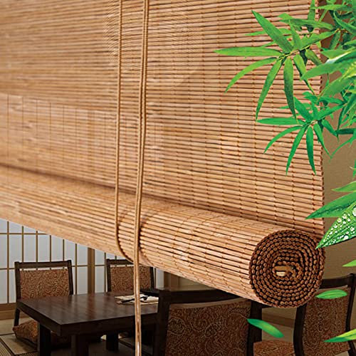 Indoor Bambusrollo-Outdoor Rollo Bambus-raffrollos-Sonnenschutz Rollläden-Bambus Jalousien-Retro Dekorative Vorhang-trennwände,für Terrassen/pergola Verwendet,Carbonized-100x160cm/39.5x63in von Jolan