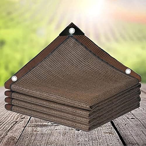 Jolan 90% Schattennetz,Schattentuch Braun,Schattensegel,Garten Gewächshaus Auto Sonnenschutznetz Beschattungsnetz,Schattierungsnetz Plane Mit Ösen, Brown-2x4m(6.6 * 13.1ft) von Jolan