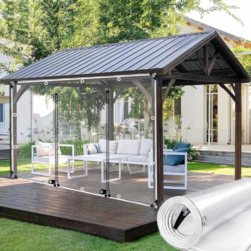 Outdoor Durchsichtige Planenvorhänge,wasserdichte Transparente Pergola Pavillon Plane Seitenteil,Trennvorhänge Mit Reißverschluss Tür,Wetterfeste PVC Abdeckplanen Mit Ösen,L×H-2.2 * 2.2m(7.2 * 7.2ft) Outdoor Durchsichtige Planenvorhänge,wasserdichte Transparente Pergola Pavillon Plane Seitenteil,Trennvorhänge Mit Reißverschluss Tür,Wetterfeste PVC Abdeckplanen Mit Ösen,L×H-2.2 * 2.2m(7.2 * 7.2ft) von Jolan