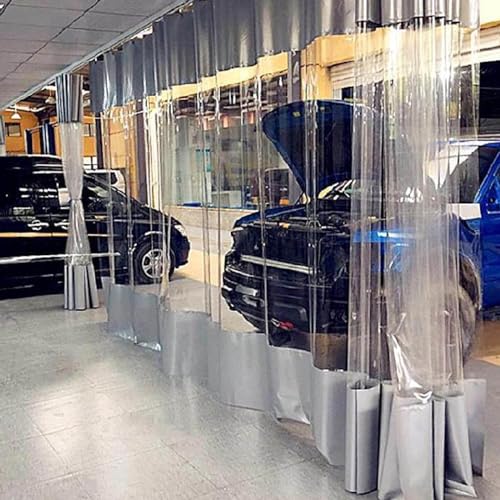 Outdoorvorhänge,Graue Transparente Planen Seitenteil Für Pavillons,Regenvorhänge,Wasserdichte Durchsichtige Planenvorhänge Mit Ösen,Schwerlast Pvc Abdeckplanen,Trennvorhänge,W×H-2.8×2.2m(9.2*7.2ft) von Jolan