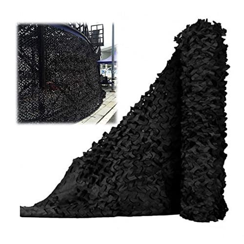 Verstärktes Tarnnetz,Sonnenschutzdekorationsnetz,Schwarz,Tarnung Netz Jagd,Camouflage Netz Bundeswehr,Tarnnetz Sichtschutz 2×2m 2×3m 2×10m 3×3m 3×4m 3×5m 3×6m 4×4m 4×6m 4×7m,Black-2x2.5m(6.6*8.2ft) von Jolan