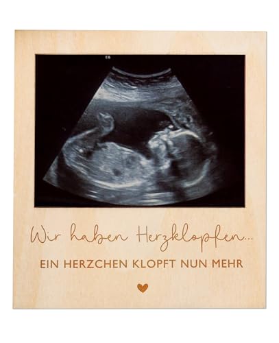 Joli Coon Schwangerschaft verkünden mit Holzrahmen für das Ultraschallbild und magnetischer Rückseite - Wir haben Herzklopfen - Bilderrahmen Ultraschallbild im Polaroid-Stil Joli Coon Schwangerschaft verkünden mit Holzrahmen für das Ultraschallbild und magnetischer Rückseite - Wir haben Herzklopfen - Bilderrahmen Ultraschallbild im Polaroid-Stil von Joli Coon