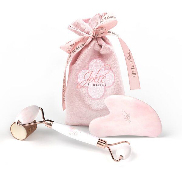 Jolie au naturel Gua Sha Stein I Rosenquarz Roller I Gesichtsmassage I Bestseller I Jade Roller von Jolie au naturel