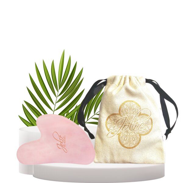 Jolie au naturel Rosenquarz Gua Sha Stein I Rosegold Gesichtsmassage I Anti Aging von Jolie au naturel