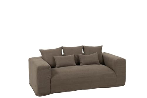 Jolipa Bezug für Sessel + 5 Kissen Monaco Sofa, Leinen, Taupe Wüste von Jolipa