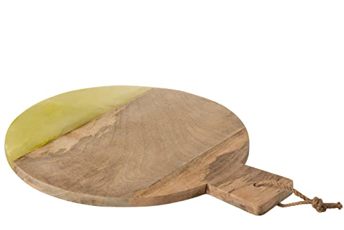 Jolipa Rundes Alabaster-Brett, Holz, Gelb von Jolipa