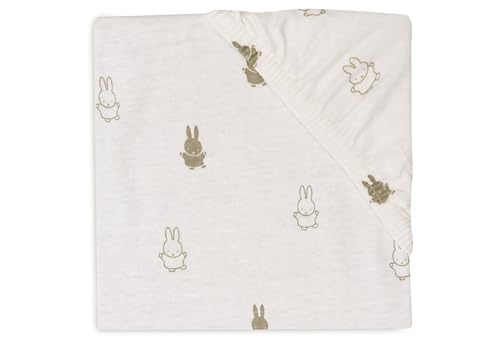 Jollein 511-501-67093 Spannlaken - Happy Miffy Olive (40x80 cm) von Jollein