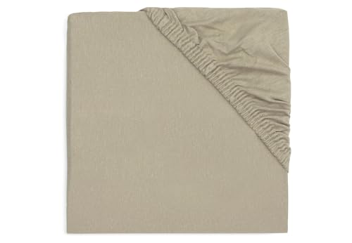 Jollein Spannbettlaken Jersey - Olive Green - 70x140cm - 100% Baumwolle - Spannbetttuch - Olivgrün von Jollein
