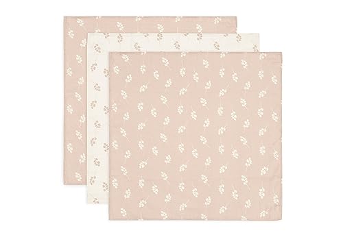 Jollein 535-851-67042 Mulltücher/Swaddle 3er Set Twig rosa/weiß (70x70cm) von Jollein