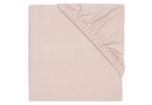 Jollein Spannbettlaken Jersey - Wild Rose - 70x140cm - 100% Baumwolle - Spannbetttuch - Altrosa von Jollein