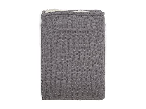Jollein Strickdecke Babydecke Decke Teddy-Fleece 75x100 cm Bliss knit storm grey von Jollein