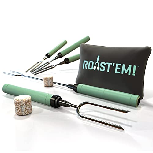 Roast'Em! Sticks |5 Lagerfeuer-Spieße für Würstchen und Marshmallows von Jolly Green Products