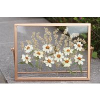 Gepresste Blume Rahmen, Rose Gold Natürliche Gepresste Wohnkultur, Geschenk Für Sie, Geburtstagsgeschenk von JollycraftDesign