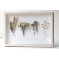 Herbarium Echte Getrocknete Natürliche Blume Stehend/ Hängend Rahmen, Wandkunst Geschenk Für Liebhaber, Geburtstagsgeschenk von JollycraftDesign