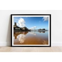 Cromer Pier Und Beach in Norfolk | Limitierte Auflage Landschaftsdruck Fotografie England Wandkunst Exclusiven Druck Plakat von JollyjackprintShack