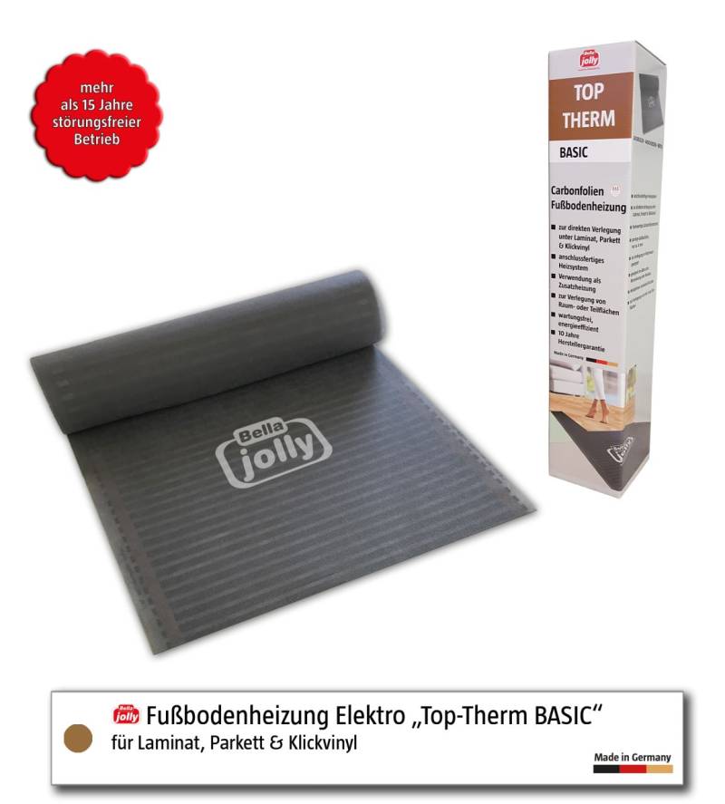 Jollytherm Fußbodenheizung Top-Therm Carbon  1,25m²  100 Watt von Jollytherm