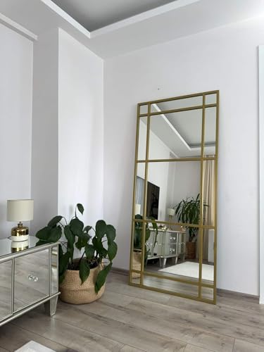 JOLONDO Ganzkörperspiegel Dekorativer Metallrahmen-Spiegel, 180×80 cm, Gold JOLONDO Ganzkörperspiegel Dekorativer Metallrahmen-Spiegel, 180×80 cm, Gold von Jolondo - do it better yourself