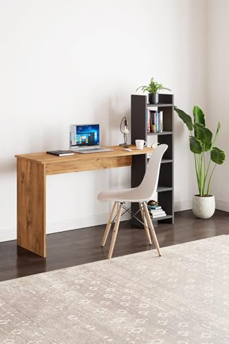 JOLONDO Schreibtisch mit Regal, Atlantische Kiefer-Grau von Jolondo - do it better yourself
