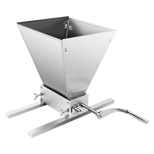 Getreidemühlen, Handgekurbelte Getreidemühlen, Homebrew Mill Mühlen, Manuelle Mühlen, Futtermühlen, Lebensmittelqualität Edelstahl. (Mit Skala + Aluminiumsockel) von Jolre