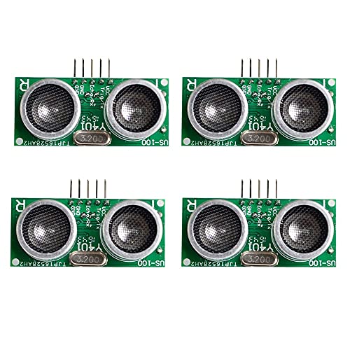 Jolsaawie 4PCS US-100 Ultraschall-Sensor-Modul DC 2,4 V - 5 V mit Temperaturkompensation Bereich Entfernung von Jolsaawie