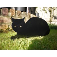 Gartenkatze Sphinx Aus Metall, Katze Ornament von JolyonYates