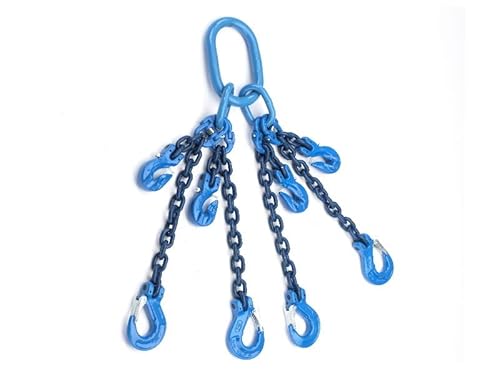 Joma-Tech 4-Strang Anschlagkette 1,5m GK10 8mm blau mit Sicherheitshaken verkürzbar Joma-Tech 4-Strang Anschlagkette 1,5m GK10 8mm blau mit Sicherheitshaken verkürzbar von Joma-Tech