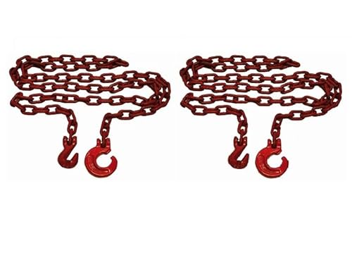 Joma-Tech Forstkette Spar-Set - 2m & 3m Rückekette vierkant in 10mm mit Schling- u. Parallelhaken von Joma-Tech