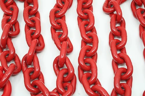 Joma-Tech | Forstkette rund | Gliedstärke: 10 mm | Länge: 6 m | Rückekette für Forstarbeiten & Holzrückung | Rot von Joma-Tech