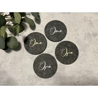 Personalisierte Untersetzer | Filzuntersetzer Glasuntersetzer Familie Geschenkidee Für Oma Und Opa Weihnachtsgeschenk |Jomarodesign von JomaroDesign