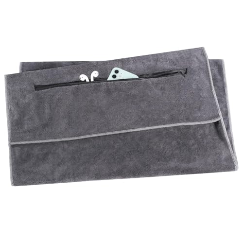 Jomdjmskes Fitness Handtuch, 120 x 50 cm Mikrofaser Sporthandtuch mit Reißverschlusstasche, Schnelltrocknende Trainingshandtuch, Gym Towel Men Damen, Sporthandtücher für Fitnessstudio und Training von Jomdjmskes