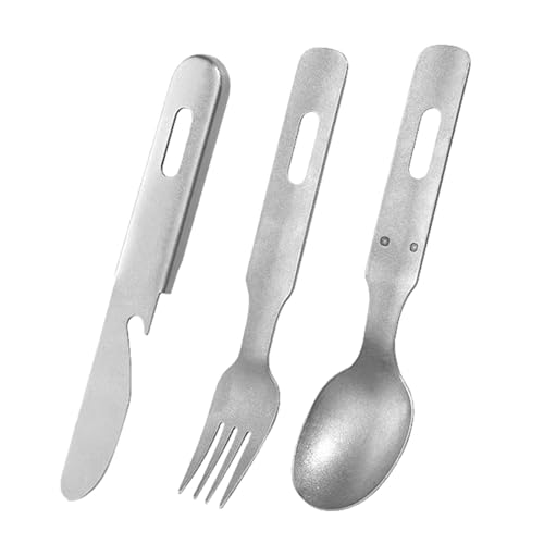 Besteck Set aus Edelstahl, 3 Stück Besteck Gabel-Löffel-Set, Besteckzubehör mit Mattierter Textur Für Wandern, Mittagessen, Picknick, Camping und Reisen Besteck Set aus Edelstahl, 3 Stück Besteck Gabel-Löffel-Set, Besteckzubehör mit Mattierter Textur Für Wandern, Mittagessen, Picknick, Camping und Reisen von Jomewory