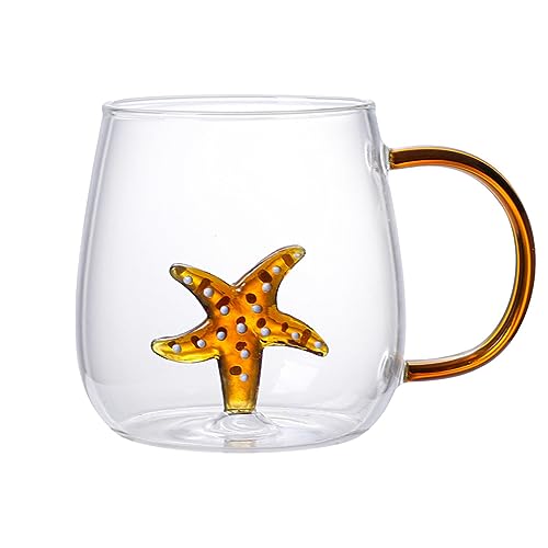 Jomewory 380ml, Trinkgläser, Wassergläser, Universalgläser, 3D Cartoon Figur, Kaffeetasse, Transparenter, Kaffee, Bier, Whiskey, Wasser, für Zuhause, Restaurants und Partys von Jomewory