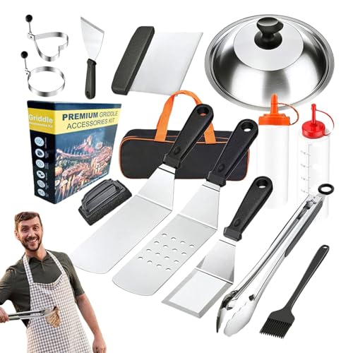 Jomewory Barbecue-Grillzubehör, Grillzubehör-Set, Edelstahl-Grillwerkzeug-Set, Outdoor-Kochwerkzeug mit Tragetasche für Picknick, Grillen, Outdoor-Aktivitäten, Camping von Jomewory